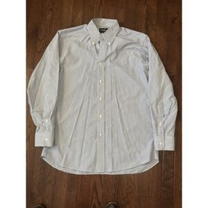 Gitman Bros Shirt 15 35 Blue Striped Button Down USA Made See Measurments
